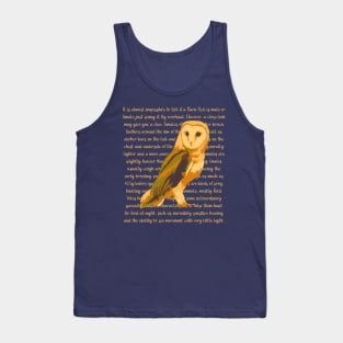 Barn Owl Information Tank Top